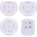 Svítidlo LED s dálkovým ovládáním, 3x 50lm, časovač, bateriové napájení WL906