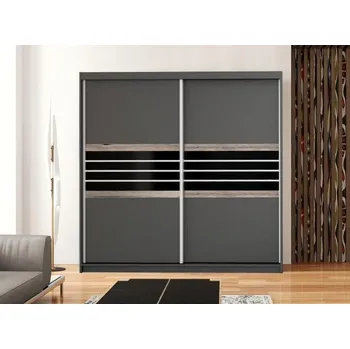 Šatní skříň Casarredo Šatní skříň STEFANO 203 láva/černá