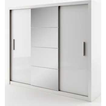 Šatní skříň Casarredo Šatní skříň IDEA 01 bílá zrcadlo 250 cm