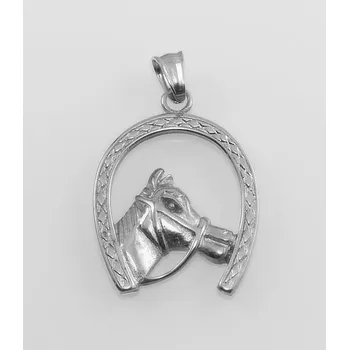 Přívěsek RiverSperky.Přívěsek, chirurgická ocel Podkova s koněm.OCPRIV220239