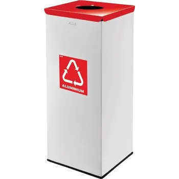 Odpadkový koš Hranatý odpadkový koš - červené víko