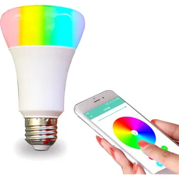 Žárovka smart LED / chytrá žárovka - WiFi - ovládání přes aplikaci - závit E27 - barevná