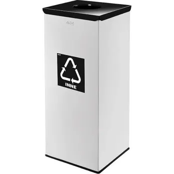 Odpadkový koš Hranatý odpadkový koš - černé víko