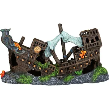 Trixie Vrak pirátské lodi 23 cm Dekorace do akvária Trixie Vrak pirátské lodi 23 cm