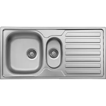 Nerezový dřez Novaservis dřez 50 x 100 cm 1 + 1/2 nerez s přepadem DR50/100