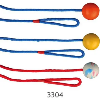 Hračka pro psa Vrhací míč z tvrdé gumy na šňůře 5 cm/1 m