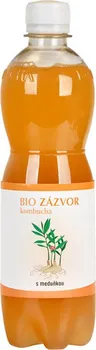 Limonáda Stevikom Bio Kombucha zázvorová s meduňkou 500 ml