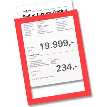 Kancelářský nábytek Statická kapsa na sklo A4 - Červená