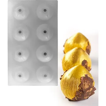 Nádoba na pečení Formy silikonové 2 ks sada 8 ks oříšky 8x82ml, ⌀5,4, v.6cm