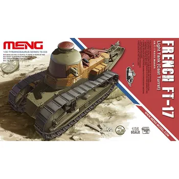 Plastikový model Meng 1/35 French FT-17 Light Tank (Cast Turret)