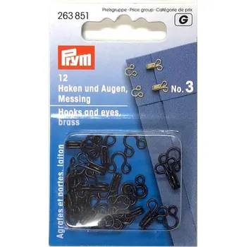 Zapínání Prym 263851, háček + očko, 3 mm