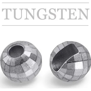 Knápek Kulička wolframová s drážkou FAZETOVANÁ Silver