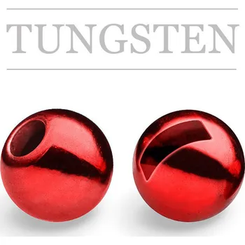 Knápek Kulička wolframová s drážkou METALLIC Red