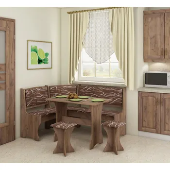 Jídelní set Jídelní set /kuchyňská lavice, sestava rohová) s taburety - Jídelní set, kuchyňská lavice rohová)