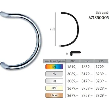 Dveřní kování dveřní madlo 671850005 (300)