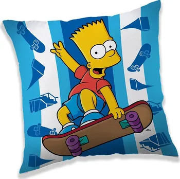 Dekorativní polštářek Jerry Fabrics The Simpsons Bart Skater 40 x 40 cm modrý