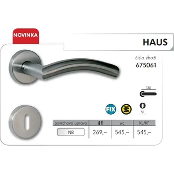 Dveřní kování Klika nerezová HAUS