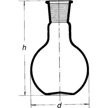 Baňka s plochým dnem a NZ, SIMAX, Objem [ml]: 50, NZ: 19/26
