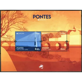 Poštovní známka CTT - Portugal post (2018) MiNr. 4384 ** - Portugalsko - BLOCK 430 - Europa: mosty