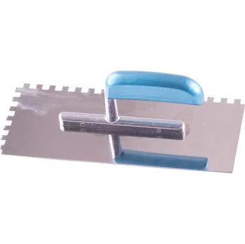 Zednické hladítko Hladítko se zubem, 10mm, 280x120mm nerez, dřevěná ručka