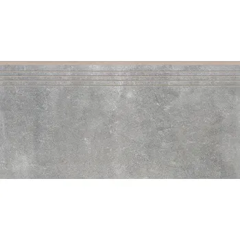 Dlažba Montego grafit stopnica mat - schodovka rektifikovaná 29,7x59,7 šedá 149824