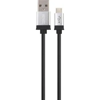 Datový kabel Kabel USB - Micro USB, černo-stříbrný 2m YENKEE YC