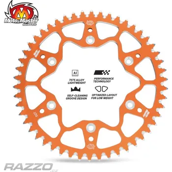 Řetězová sada pro motocykl Rozeta MotoMaster ALU Chainwheels Orange 6200825 KTM SX85, Husqvarna TC85 49 z