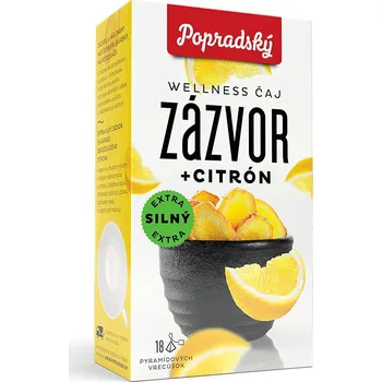 Čaj Popradský čaj Zázvor+ citrón, 18 x 1.5 g