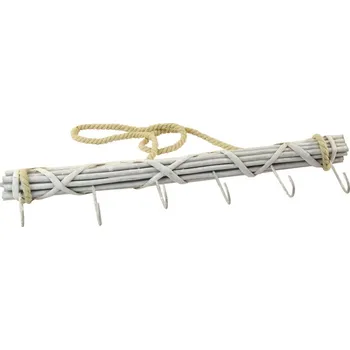 Věšák Vingo Proutěný věšák bílý, 45 cm