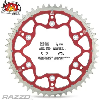 Řetězová sada pro motocykl Rozeta MotoMaster Fusion Chainwheels Red 6200233 Honda CR125 / CR250 / CRF250R / CRF450R, BETA RR 50 z