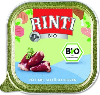 Krmivo pro psa Rinti Bio paštika drůbeží srdíčka 150 g