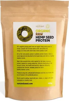Protein Sun and Seed Bio raw konopný protein 450 g