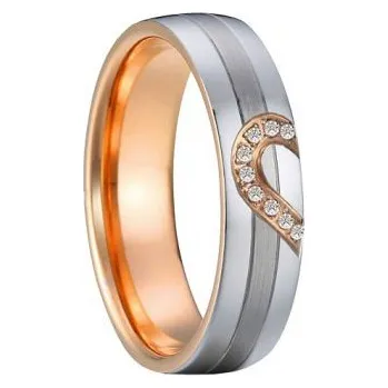 Prsten 7AE AN1013 Dámský snubní ocelový prsten - velikost 52 - AN1013-D-52