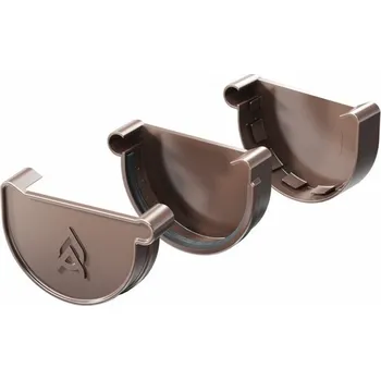 Střecha Gutta Plastové čelo žlabu HNĚDÉ Gutta Aqua 125 Levé