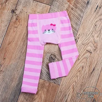 MAMOO KIDS Legínky růžové kočička Monča bambusové elasťáky legíny punčocháčky velikost oblečení - děti: 74/80