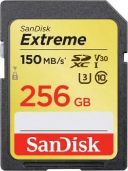 Paměťová karta SanDisk Extreme SDXC 256 GB UHS-I U3 (SDSDXV5-256G-GNCIN)