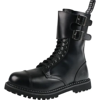 Pánská zimní obuv boty kožené pánské - CAMELOT - GRINDERS - CAM-CS-BLA - 40