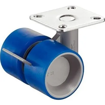 nábytkové kolečko, nosnost 35 kg k přišroubování, šedo modré s brzdou