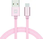 Swissten USB/USB-C 1,2 m růžovo/zlatý