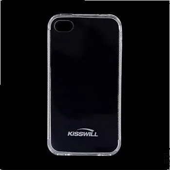 Pouzdro na mobilní telefon Kisswill TPU silikonové pouzdro pro iPhone 4 / 4S Transparent