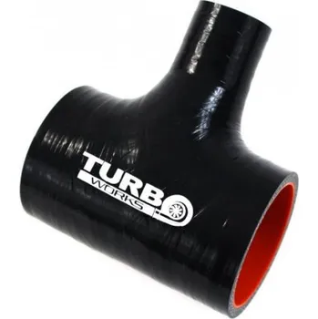 Zapalovací a žhavicí svíčka TurboWorks Silikónová hadica TurboWorks Pro Black T spojka - 45 s výstupom 25mm (1,77")