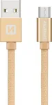 Swissten USB/Micro USB 0,2 m zlatý