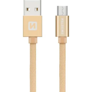 Swissten USB/Micro USB 0,2 m zlatý Datový kabel Swissten USB/Micro USB 0,2 m zlatý