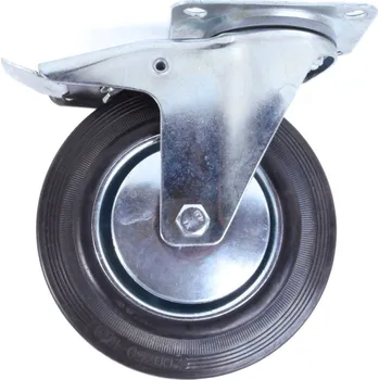 Pojezdové kolečko Kolo otočné černé s brzdou - BSR 200