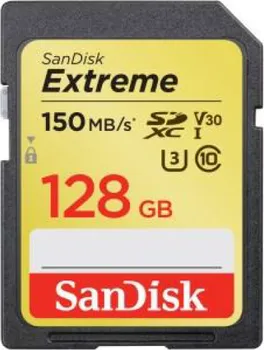 paměťová karta SanDisk Extreme SDXC 128 GB UHS-I U3 (SDSDXV5-128G-GNCIN)