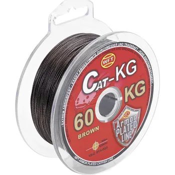 WFT sumcová šňůra CAT KG 0.50mm, 60kg, 300m (Hustě splétaná sumcová šňůra WFT CAT KG.)