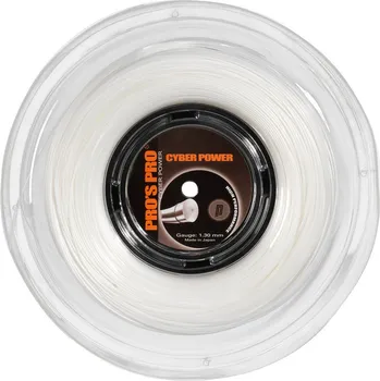 Struna na výplet tenisové rakety Tenisový výplet Pros Pro Cyber Power 200m, white - 1.25 mm
