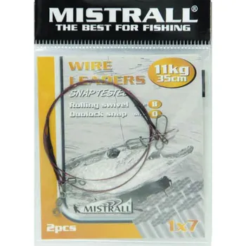 Mistrall Ocelové lanko Power 1x7 35 cm 11 kg -2ks