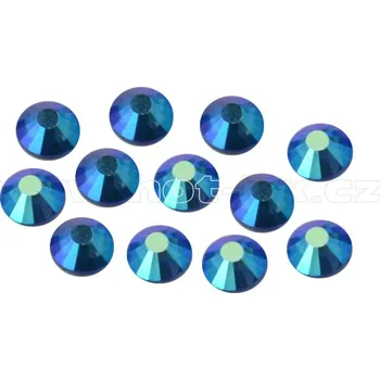 celobroušené hot-fix kameny Premium barva 205 AB Sapphire /modrá s duhovým efektem, velikost SS16, balení 144ks, 720ks nebo 1440ks barva: barva CBP 205 AB Sapphire, velikost: velikost SS16, prodejní balení: balení 144ks /1grs