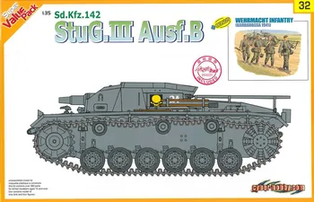 Plastikový model Dragon StuG.III Ausf.b Wehrmacht Infantry 1:35